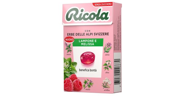 Caramelle Ricola Lampone E Melissa Senza Zucchero – Confezione Da 3 X 50g, Con 13 Erbe Alpine