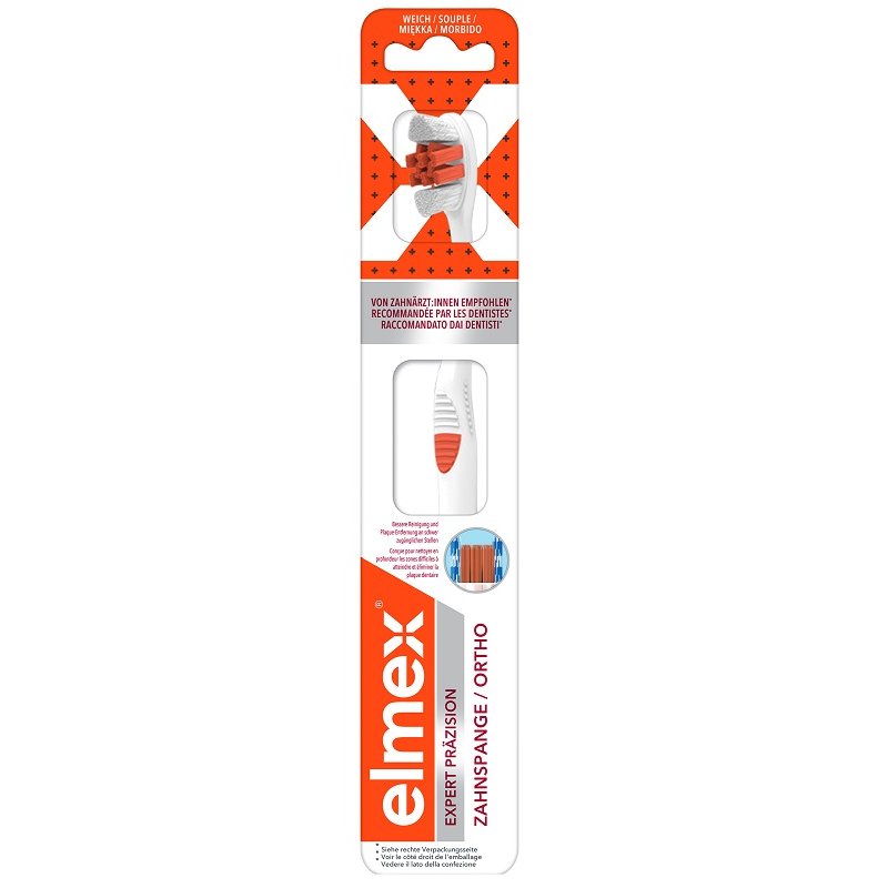 Elmex Expert Precision Ortho Spazzolino Ortodontico Setole Delicate Per Apparecchi 1 Pezzo