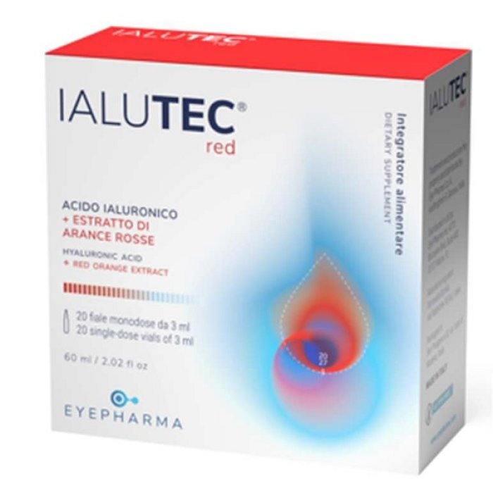 Ialutec Red 20 fiale monodose - integratore con acido ialuronico e antiossidanti per articolazioni e pelle