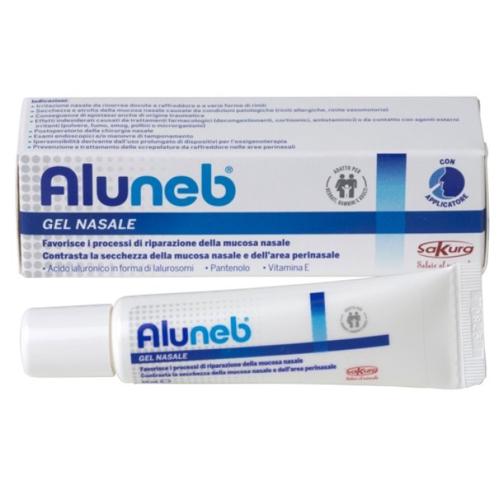 Aluneb gel nasale 10 ml - gel emolliente per idratare e proteggere la mucosa nasale Aluneb gel nasale 10 ml - gel emolliente per idratare e proteggere la mucosa nasale