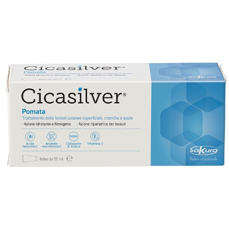 Cicasilver pomata 50 ml - crema lenitiva con argento per pelli irritate e arrossate Cicasilver pomata 50 ml - crema lenitiva con argento per pelli irritate e arrossate