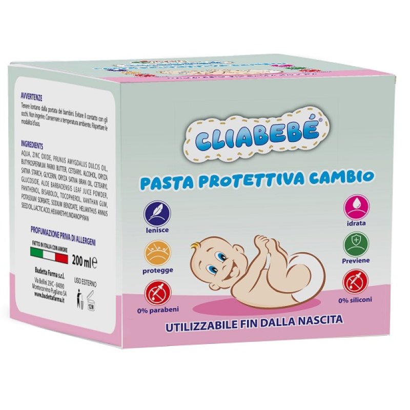 Budetta Farma CliaBebè - Pasta Protettiva per il Cambio 200 ml Budetta Farma CliaBebè - Pasta Protettiva per il Cambio 200 ml