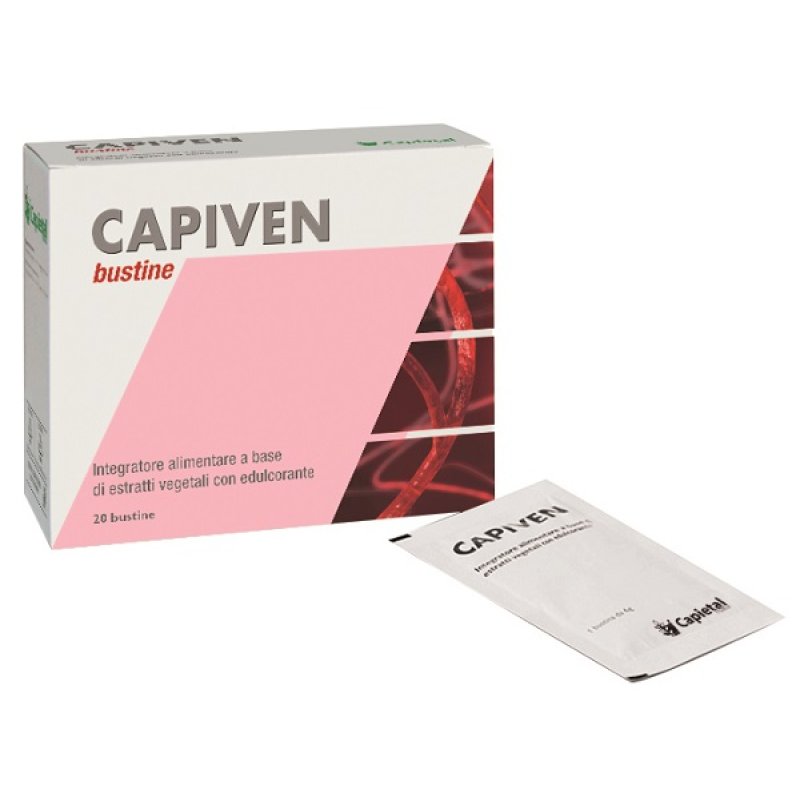 Capiven Integratore per la Circolazione Venosa e Gambe Pesanti - 20 Bustine Orali Capiven Integratore per la Circolazione Venosa e Gambe Pesanti - 20 Bustine Orali