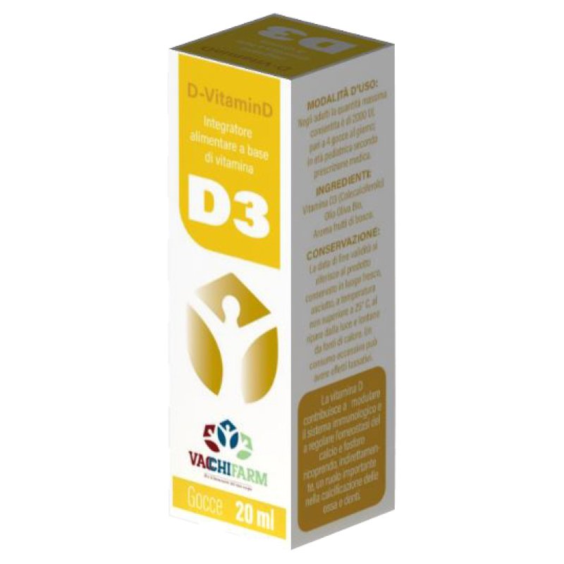D Vitamind Integratore Vitamina D in Gocce 20 ml per Ossa Forti, Sistema Immunitario e Benessere