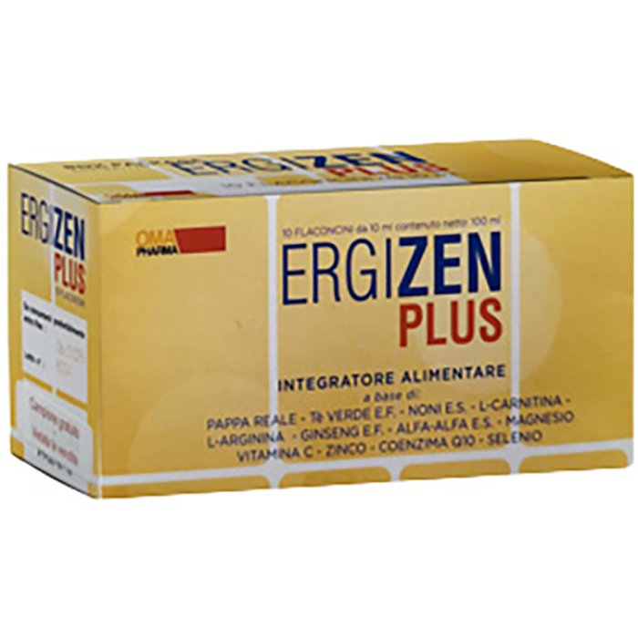 Omapharma Ergizen Plus Integratore Energizzante 10 Flaconcini Da 10 Ml Omapharma Ergizen Plus Integratore Energizzante 10 Flaconcini Da 10 Ml