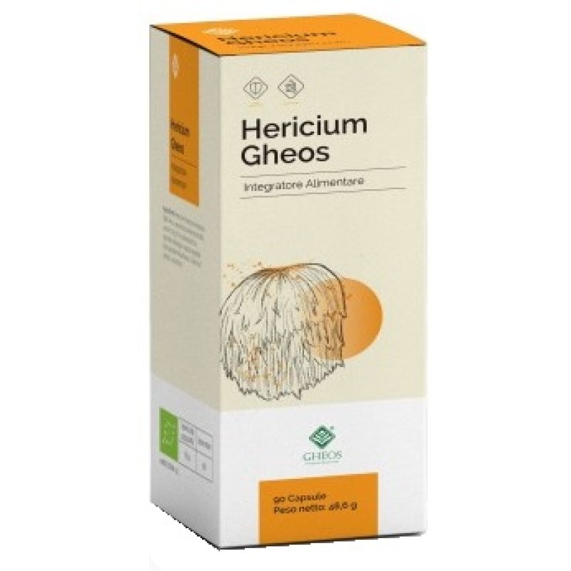 Hericium Gheos 90 Capsule Integratore Alimentare a Base di Hericium Erinaceus per Benessere Gastrointestinale e Sistema Nervoso