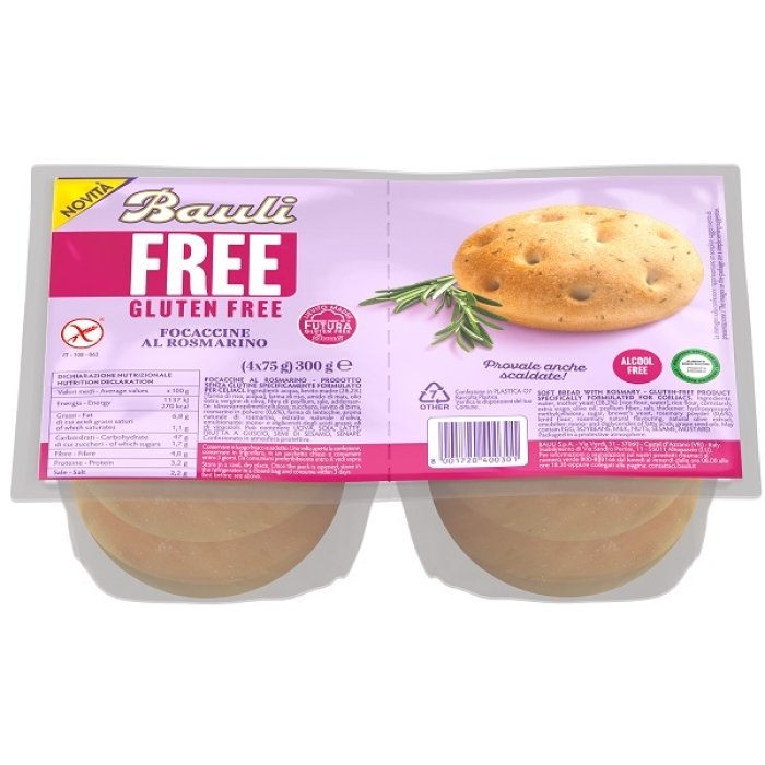 Bauli Free Focaccine Rosmarino Senza Glutine Bauli Free Focaccine Rosmarino Senza Glutine