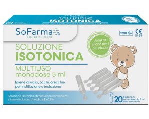 Soluzione salina 0,9% 20 flaconi 5 ml - fiale sterili per lavaggi nasali e oculari