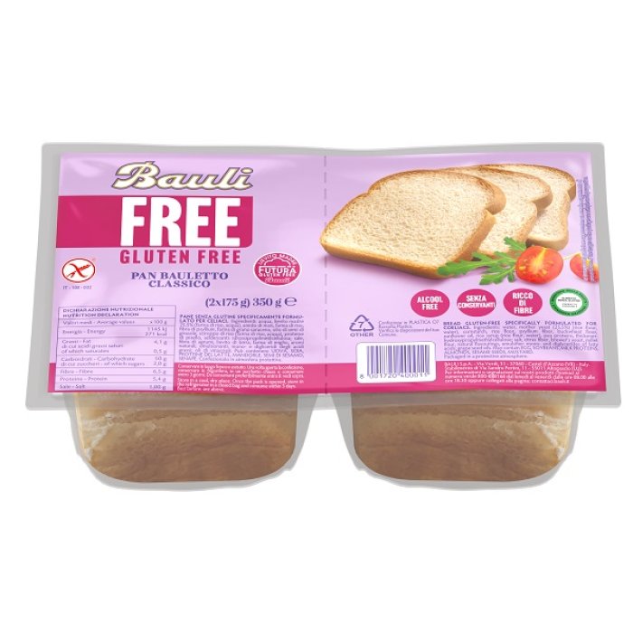 Bauli free pan bauletto classico senza glutine 350 grammi Bauli free pan bauletto classico senza glutine 350 grammi