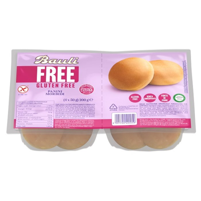 Bauli Free Panini Morbidi Senza Glutine 4 Pezzi Bauli Free Panini Morbidi Senza Glutine 4 Pezzi