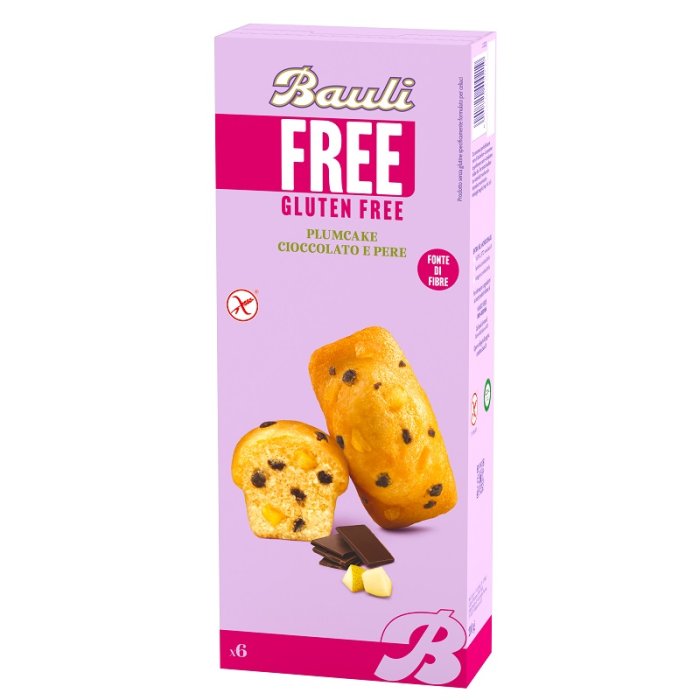 Bauli Free plumcake cioccolato confezione 6 pezzi - plumcake al cioccolato senza glutine Bauli Free plumcake cioccolato confezione 6 pezzi - plumcake al cioccolato senza glutine