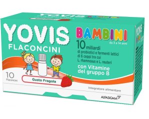 Yovis Bambini Integratore di Fermenti Lattici Gusto Fragola 10 flaconcini da 10 ml