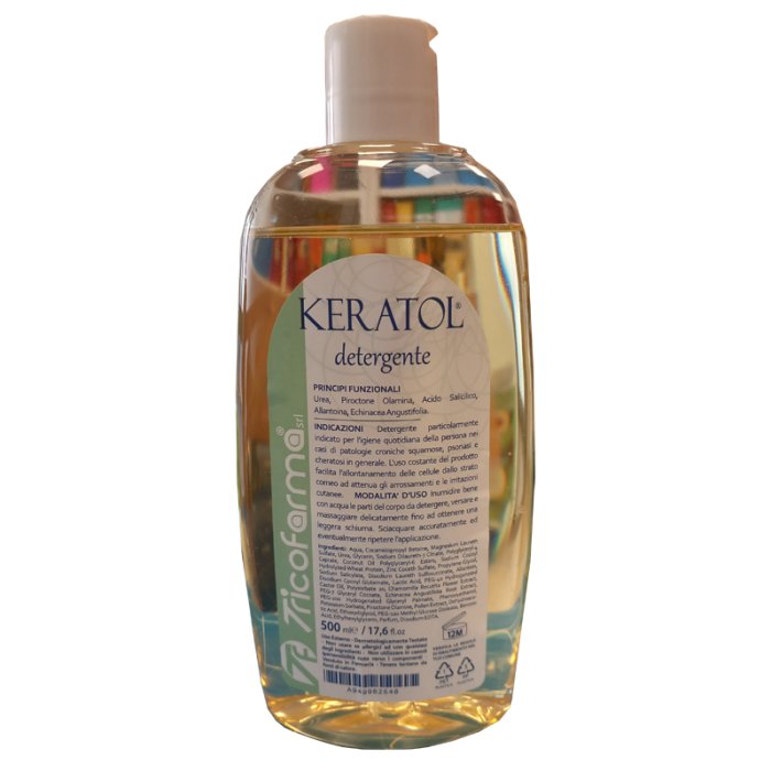 Keratol Detergente 500 Millilitri &ndash; Detergente Delicato Viso e Corpo per Pelle Grassa, Impura e Acneica