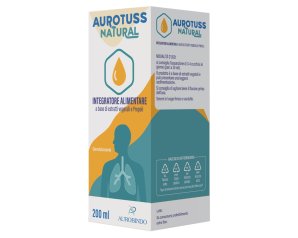 Sciroppo AUROTUSS Natural 200 ml – Integratore Naturale per la Tosse Secca e Grassa, Sollievo Naturale per Adulti e Bambini