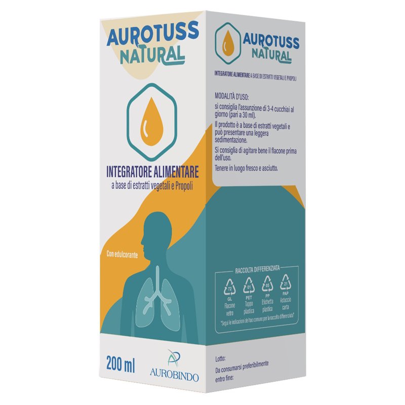 Sciroppo AUROTUSS Natural 200 ml – Integratore Naturale per la Tosse Secca e Grassa, Sollievo Naturale per Adulti e Bambini Sciroppo AUROTUSS Natural 200 ml – Integratore Naturale per la Tosse Secca e Grassa, Sollievo Naturale per Adulti e Bambini