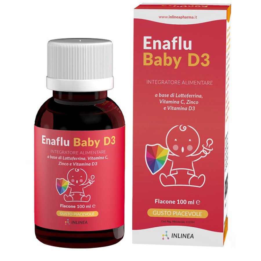Enaflu Baby D3 100 ml - integratore di vitamina D3 per lattanti e bambini Enaflu Baby D3 100 ml - integratore di vitamina D3 per lattanti e bambini