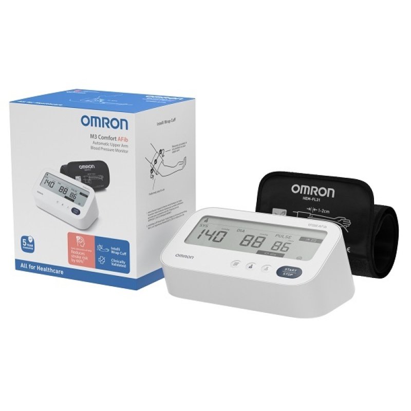 Omron M3 Comfort Misuratore di Pressione da Braccio Digitale Automatico con Bracciale Intelligente Omron M3 Comfort Misuratore di Pressione da Braccio Digitale Automatico con Bracciale Intelligente