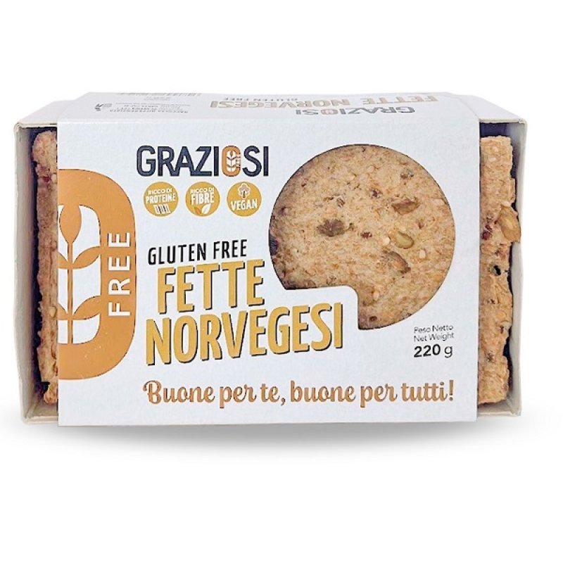 Fette Norvegesi 220 g - fette croccanti integrali per colazione e snack Fette Norvegesi 220 g - fette croccanti integrali per colazione e snack