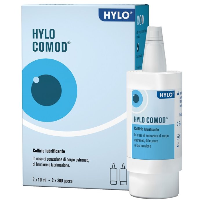Hylo Comod Collirio Lubrificante per Occhi Secchi 2x10 ml Lacrime Artificiali Senza Conservanti Hylo Comod Collirio Lubrificante per Occhi Secchi 2x10 ml Lacrime Artificiali Senza Conservanti
