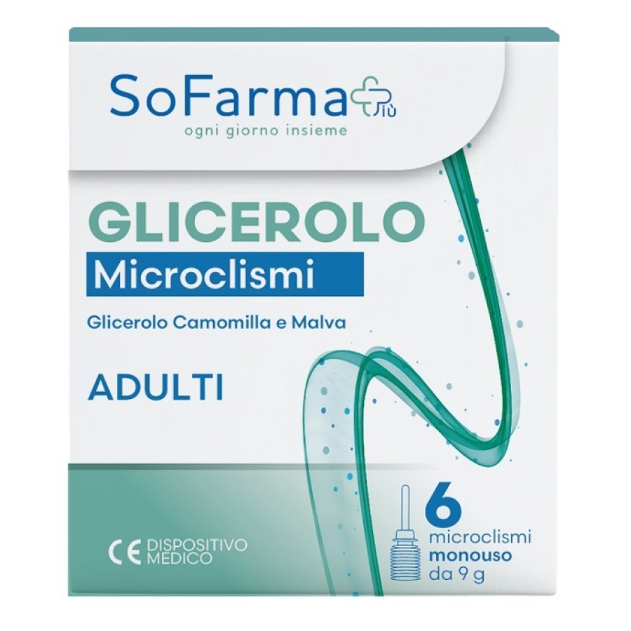 Glicerolo Microclisma adulti 9 g 6 pezzi - microclismi di glicerolo per la stitichezza occasionale Glicerolo Microclisma adulti 9 g 6 pezzi - microclismi di glicerolo per la stitichezza occasionale