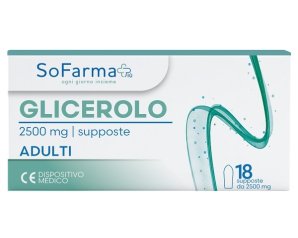 Glicerolo 2250 mg Supposte Adulti 18 Pezzi Lassativo Rettale