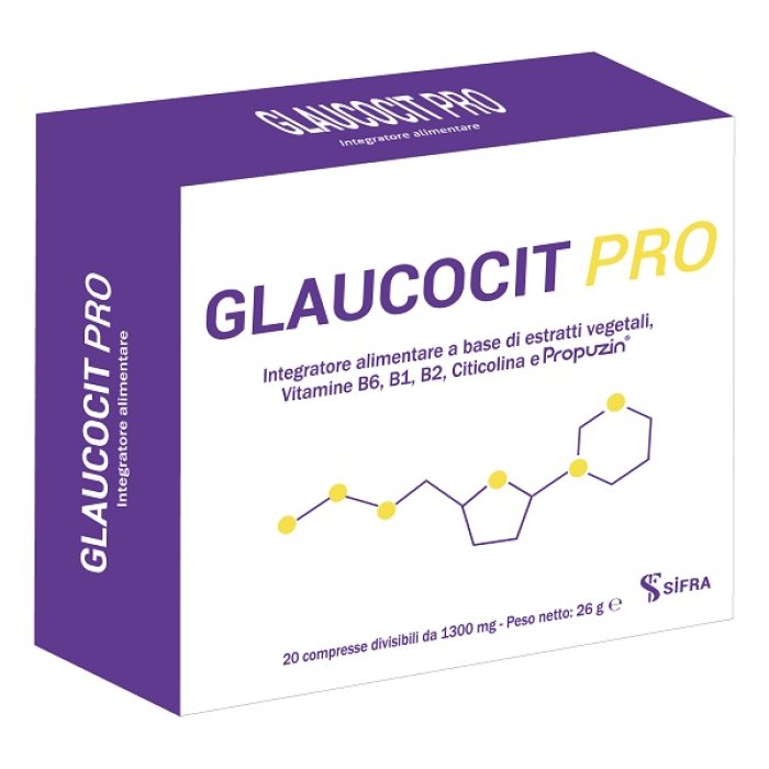 GLAUCOCIT PRO Integratore per la Pressione Oculare e il Benessere della Vista 20 Compresse