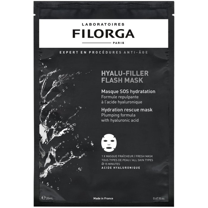 Filorga - Hyalu Hydra Filler Maschera Viso Effetto Seconda Pelle Idratante e Rimpolpante Confezione 1 Pezzo