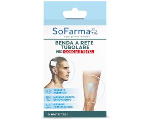 Rete Elastica Tubolare Medicale per Testa e Coscia – Fasciatura Contenitiva e di Sostegno per Medicazioni