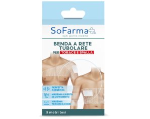 Rete Elastica Tubolare Torace e Spalla per Medicazioni Contenitive Traspirante