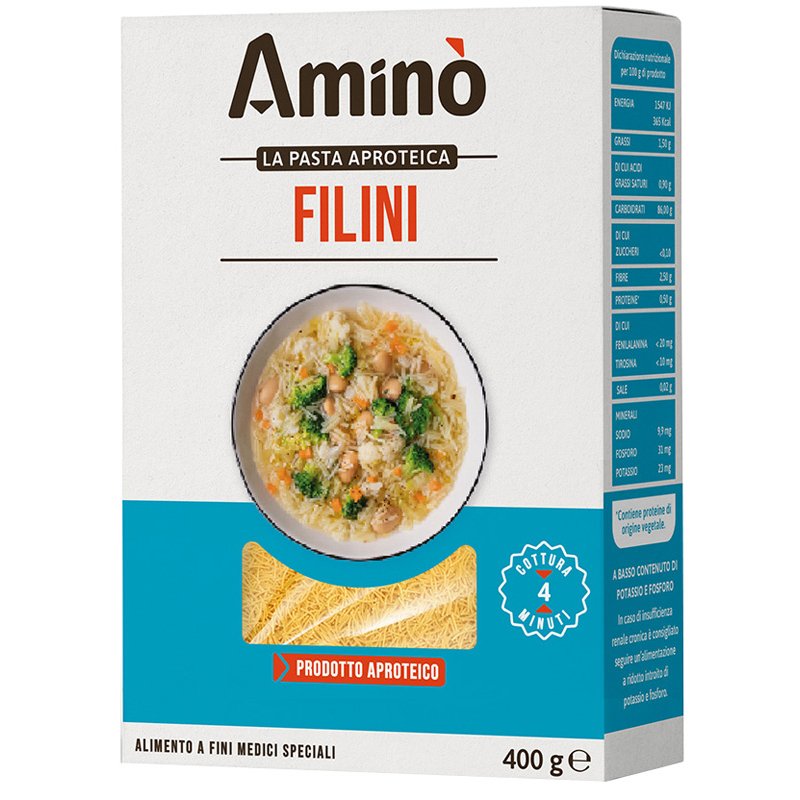 Amino Pasta Aproteica Filini per dieta ipoproteica 400g