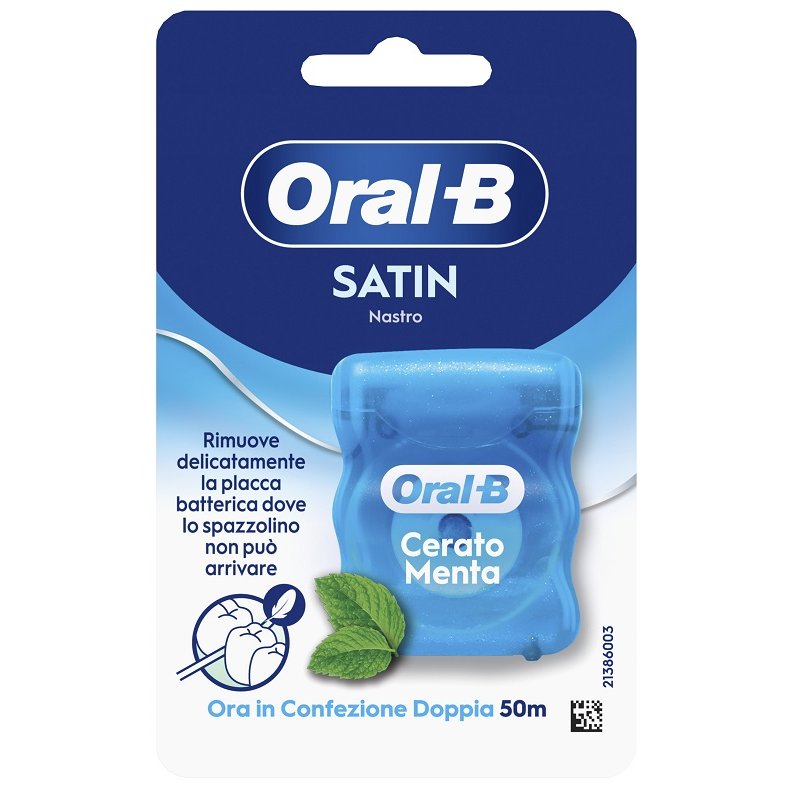 Oral-b Satin Nastro Interdentale Cerato Menta 50mt