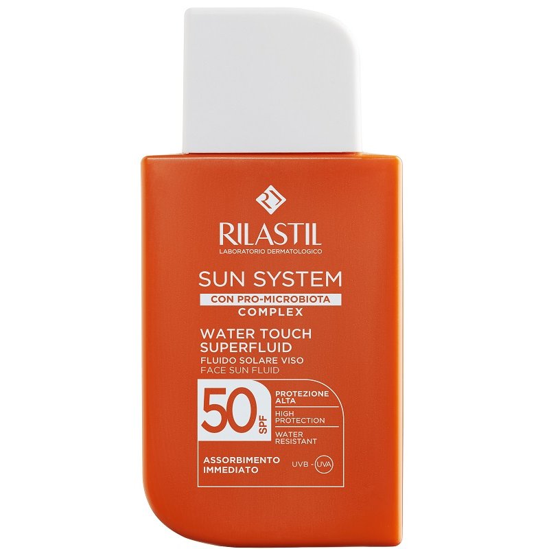 Rilastil sun system water touch superfluid spf 50 fluido solare viso 50 ml