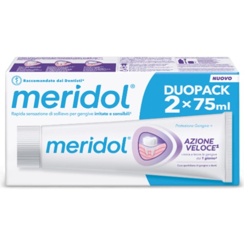 Meridol Dentifricio Azione Veloce 75 Ml Bitubo 2 pezzi