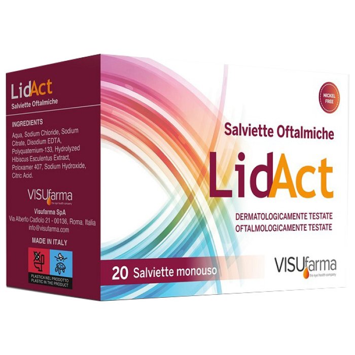 Lidact salviette oftalmiche monouso 20 pezzi Lidact salviette oftalmiche monouso 20 pezzi