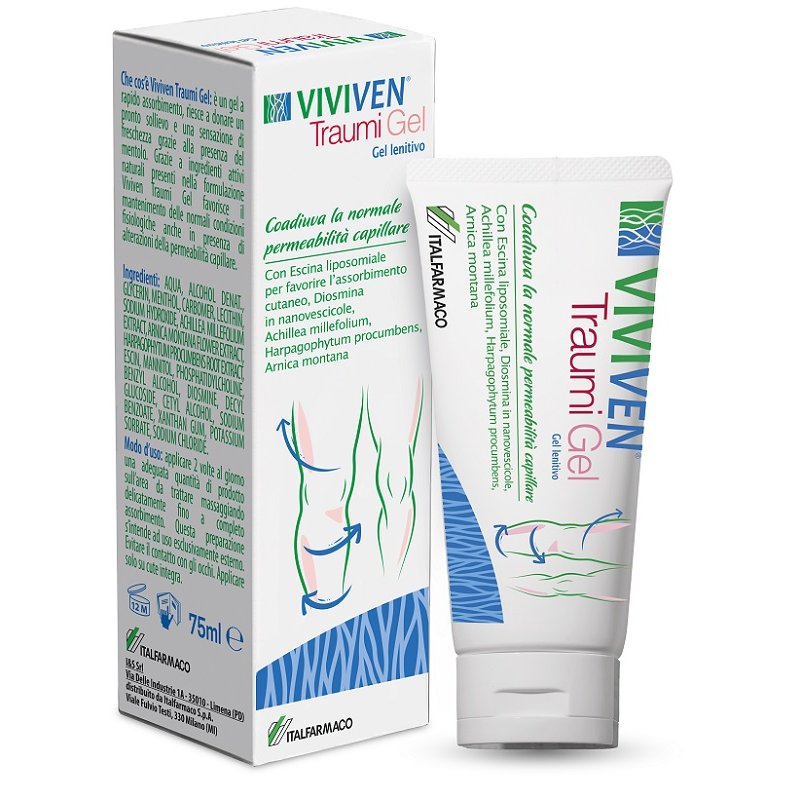 Viviven Traumi gel lenitivo rinfrescante con arnica e mentolo 75 ml Viviven Traumi gel lenitivo rinfrescante con arnica e mentolo 75 ml