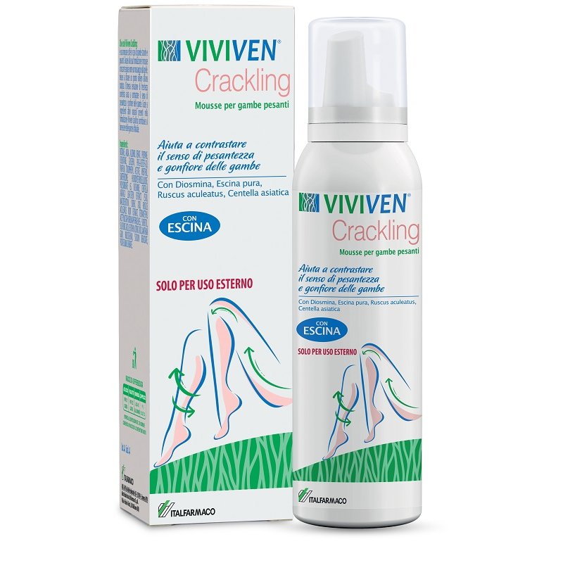 Viviven Crackling mousse rinfrescante per gambe pesanti 150 ml