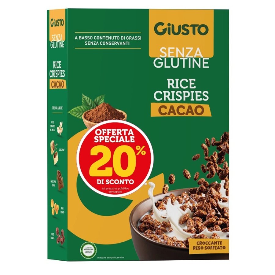 GIUSTO S/G RICE CRISPIES CACAO GIUSTO S/G RICE CRISPIES CACAO