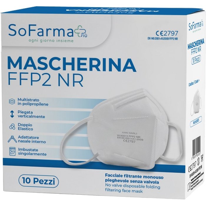 Mascherine FFP2 bianche 10 pezzi