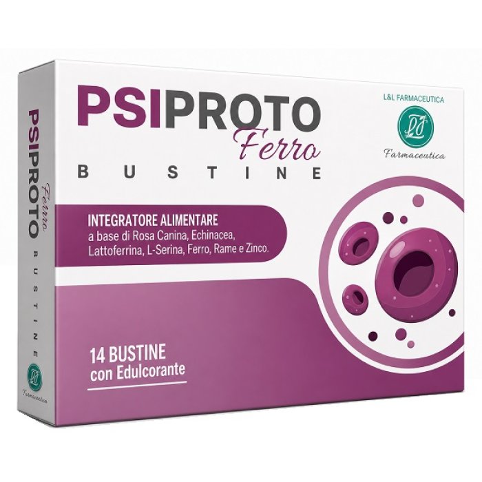 Psiproto ferro integratore per stanchezza e difese immunitarie 14 bustine