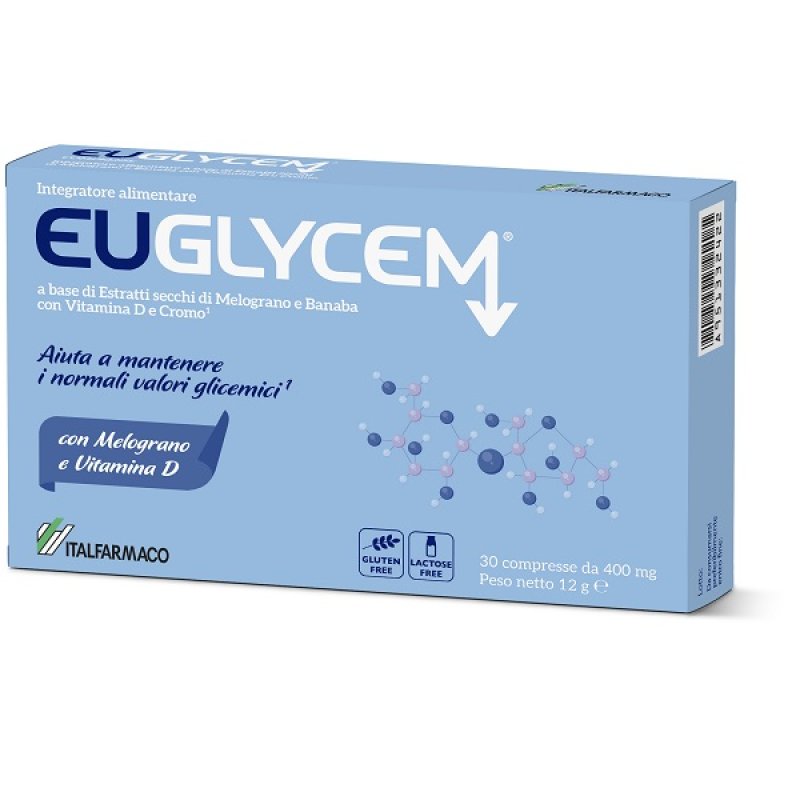 Euglycem integratore per il controllo della glicemia 30 compresse da 12 g Euglycem integratore per il controllo della glicemia 30 compresse da 12 g