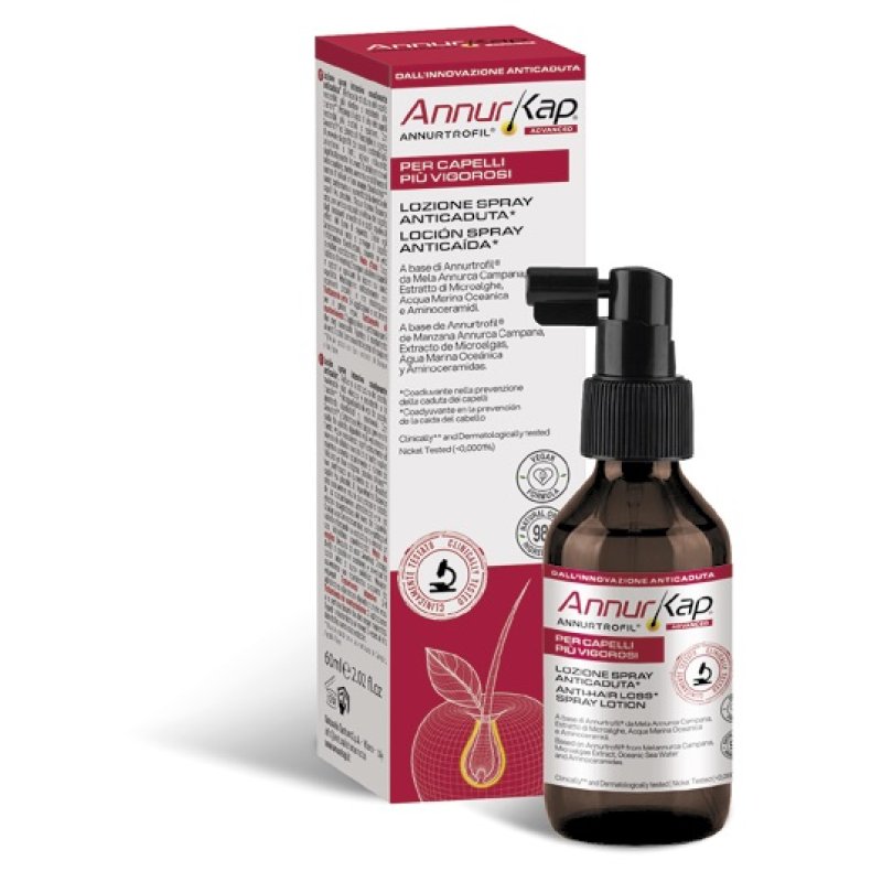Annurkap advanced lozione spray coadiuvante anticaduta 60 ml
