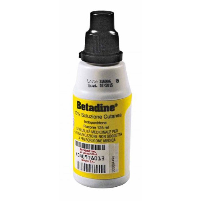 Betadine soluzione cutanea 10% 125 ml - antisettico a base di iodopovidone