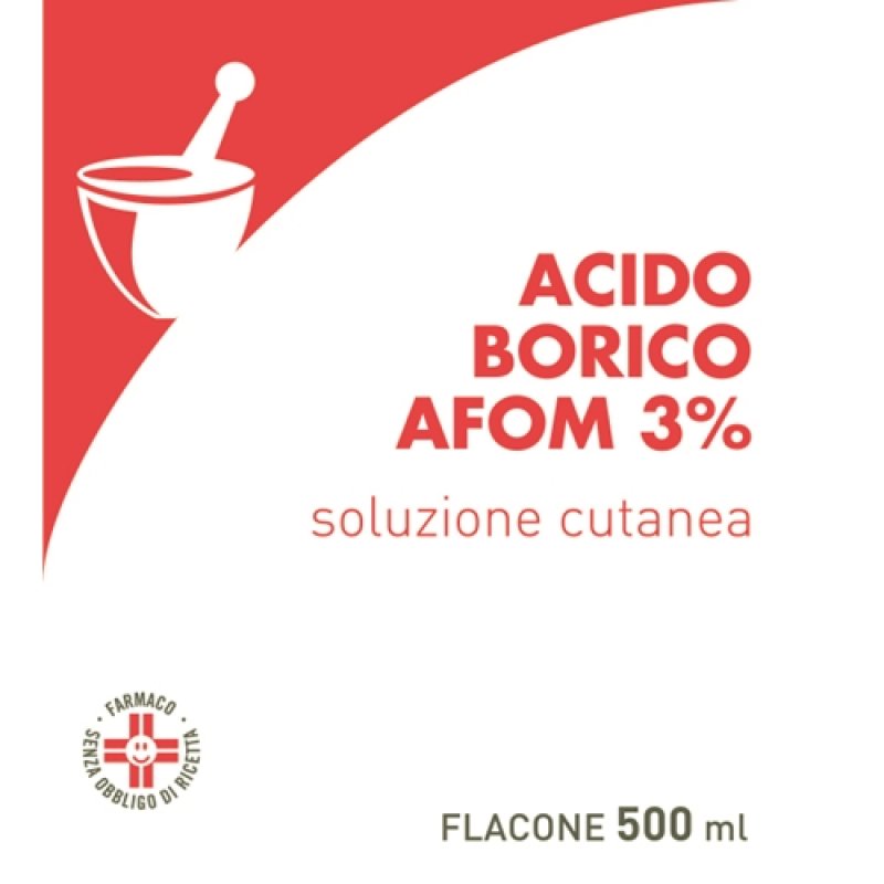 ACIDO Borico 3% 500ml AFOM ACIDO Borico 3% 500ml AFOM