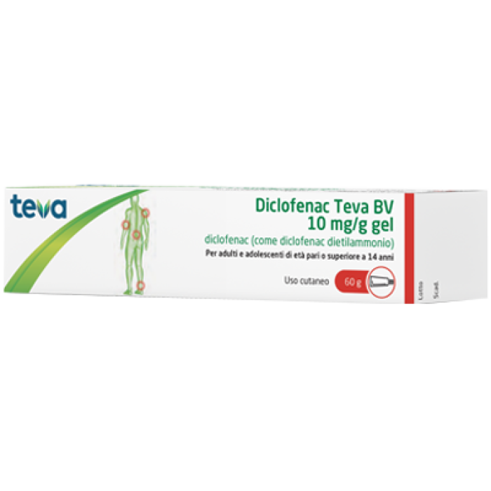 Diclofenac Gel Teva 10 milligrammi per grammo Tubo 60 grammi Antinfiammatorio per Dolori Muscolari e Articolari Diclofenac Gel Teva 10 milligrammi per grammo Tubo 60 grammi Antinfiammatorio per Dolori Muscolari e Articolari