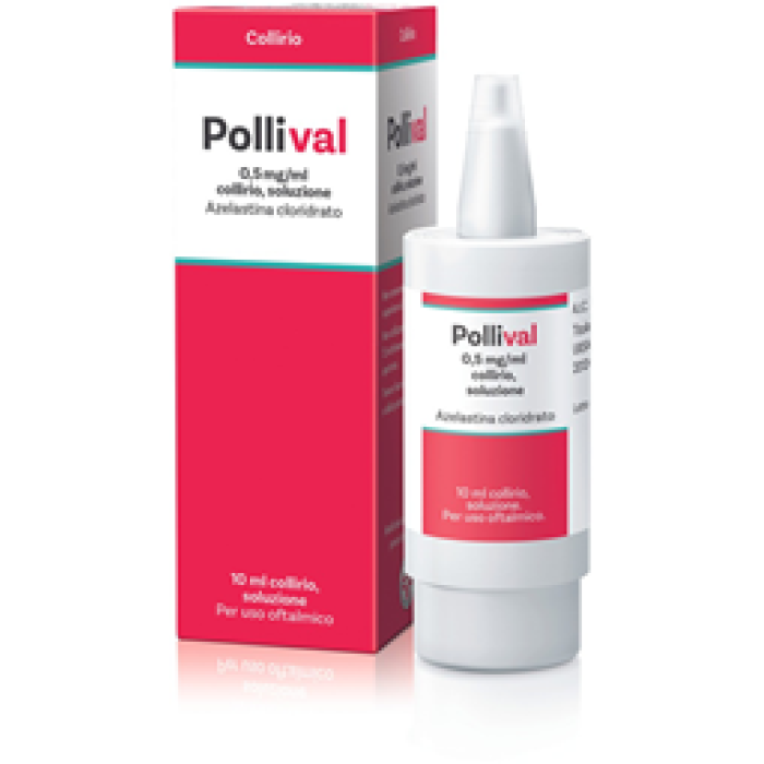 Pollival 0,5mg/ml Azelastina Cloridrato Collirio uso oftalmico per Congiuntivite Allergica 10ml Pollival 0,5mg/ml Azelastina Cloridrato Collirio uso oftalmico per Congiuntivite Allergica 10ml