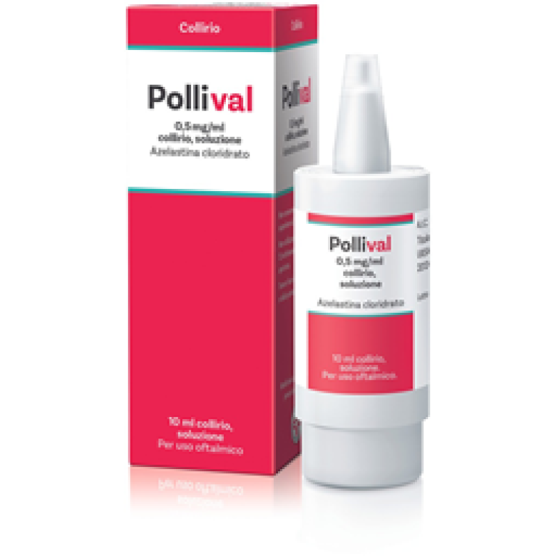 Pollival 0,5mg/ml Azelastina Cloridrato Collirio uso oftalmico per Congiuntivite Allergica 10ml