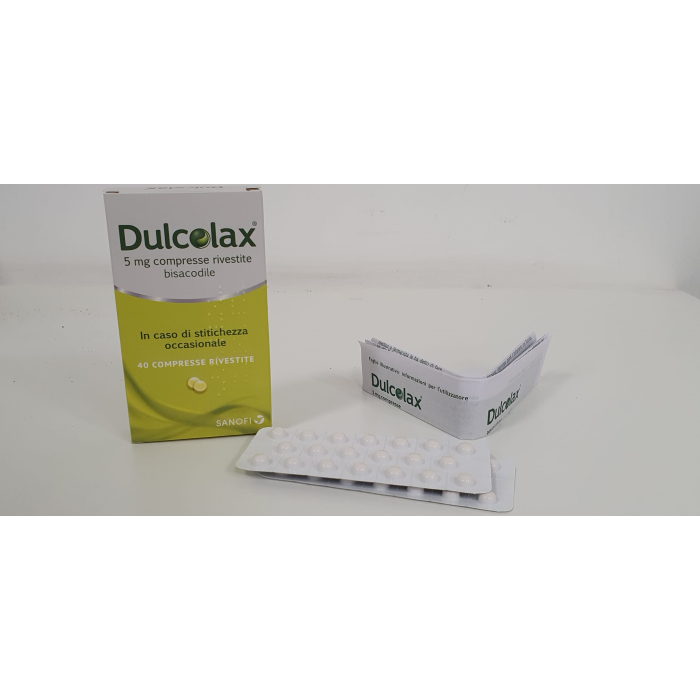 Dulcolax 5mg Bisacodile Trattamento Stitichezza Occasionale, 40 Compresse Rivestite