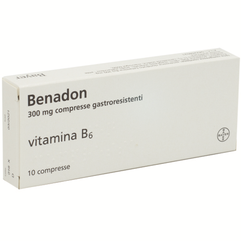 Benadon 300mg Vitamina B6 10 Compresse Gastroresistenti Benadon 300mg Vitamina B6 10 Compresse Gastroresistenti