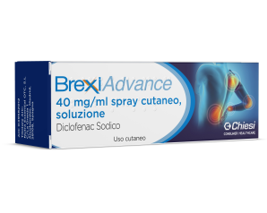 Brexiadvance 40 mg/ml spray cutaneo, soluzione diclofenac sodico 30 ml / 125 erogazioni