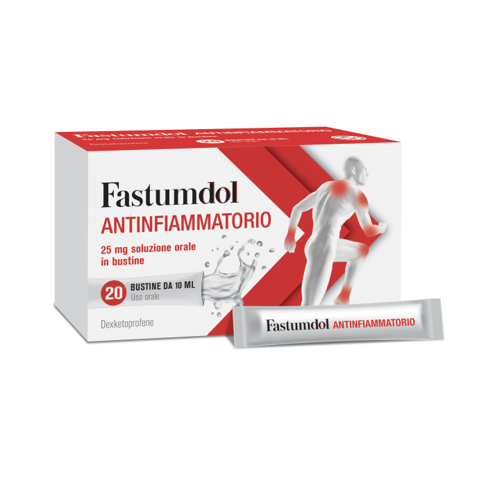 Menarini Fastumdol Antifiammatorio 25mg Dexketoprofene Granulato per Soluzione Orale Antidolorifico 20 Bustine Menarini Fastumdol Antifiammatorio 25mg Dexketoprofene Granulato per Soluzione Orale Antidolorifico 20 Bustine